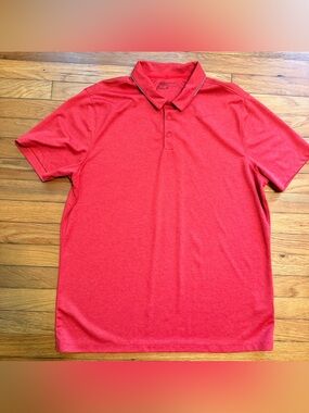 Nike Men's Red Short-Sleeve Polo